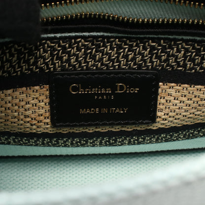 LADY D-LITE スモール ハンドバッグ キャンバス ライトグリーン ブラック マルチカラー 2WAY クリスチャンディオール バッグ Christian Dior