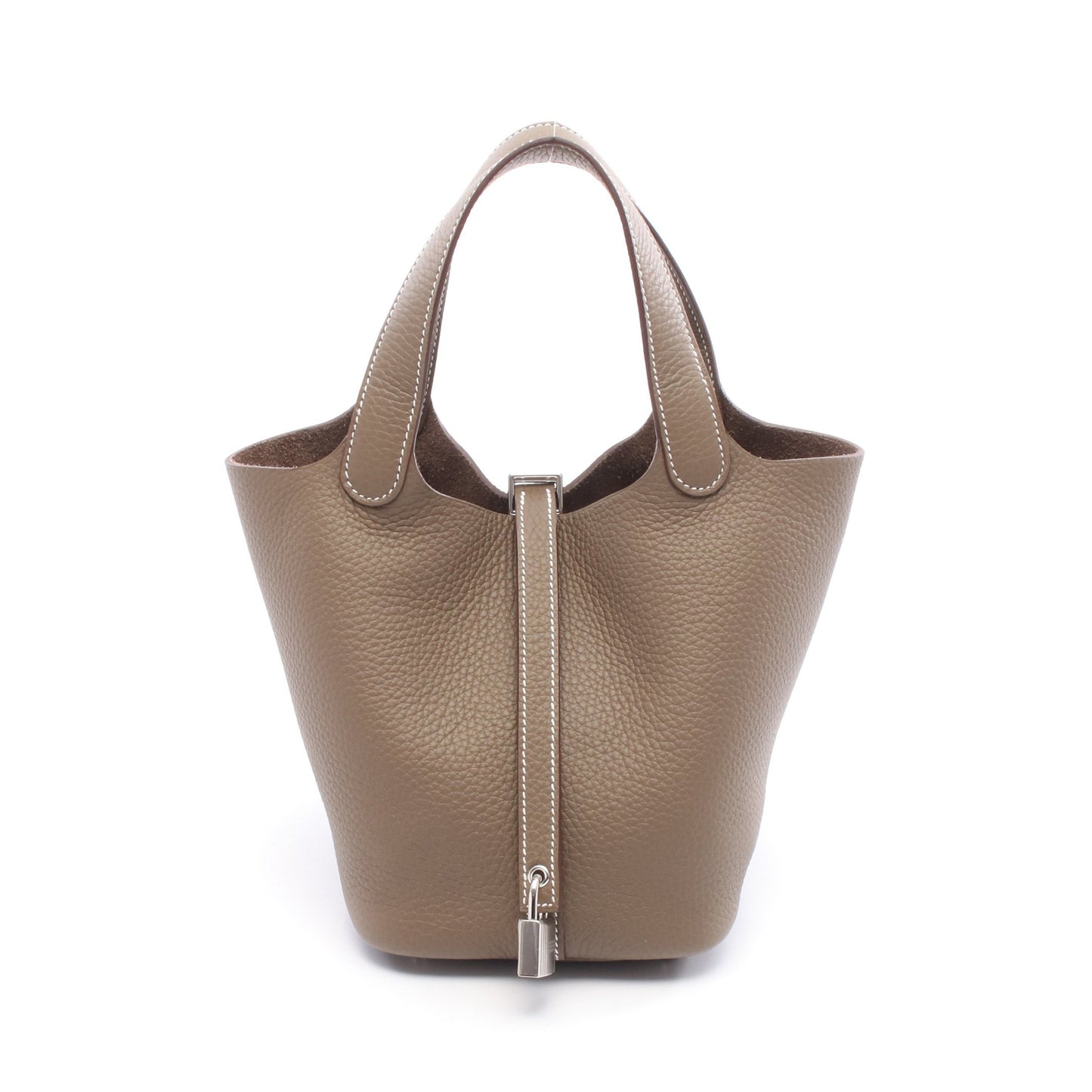 ピコタンロックPM エトゥープ ハンドバッグ トリヨンクレマンス グレーブラウン シルバー金具 K刻印 エルメス バッグ HERMES
