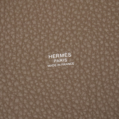 ピコタンロックPM エトゥープ ハンドバッグ トリヨンクレマンス グレーブラウン シルバー金具 K刻印 エルメス バッグ HERMES