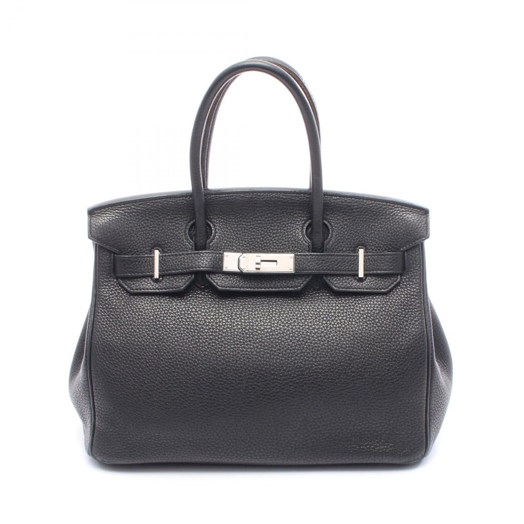 バーキン30 ハンドバッグ トゴ ブラック シルバー金具 □N刻印 エルメス バッグ HERMES