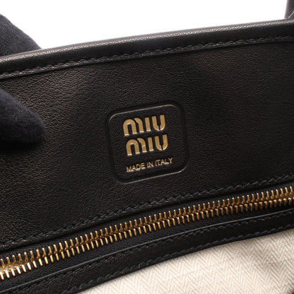 アバンチュール ミディアム ショルダーバッグ レザー ブラック ミュウミュウ バッグ miu miu