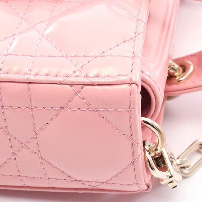 Lady D-Joy スモール カナージュ ハンドバッグ レザー ピンク 3WAY クリスチャンディオール バッグ Christian Dior