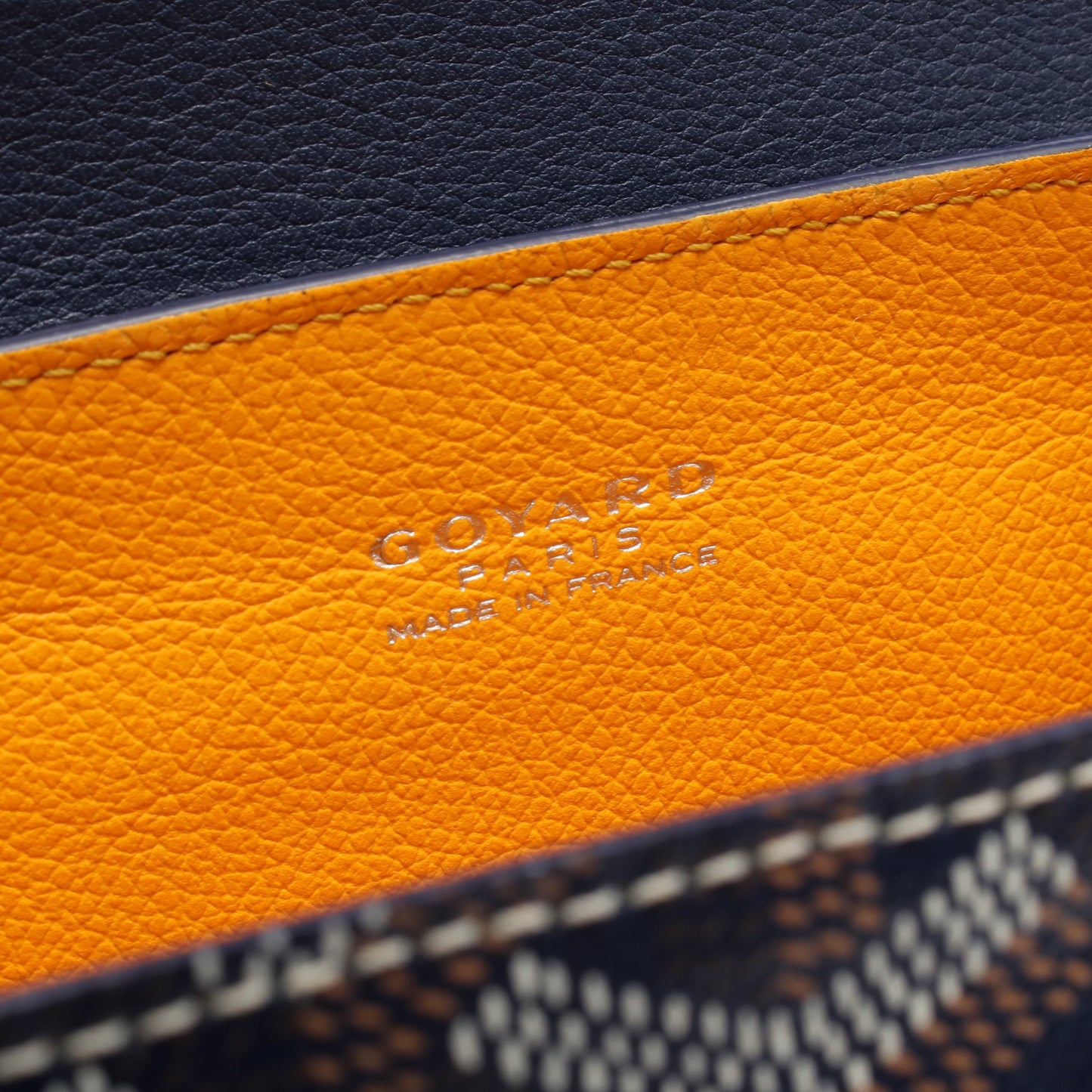 サイゴン ミニ ソフトバッグ ハンドバッグ コーティングキャンバス レザー ネイビー ホワイト ブラウン バッグ GOYARD