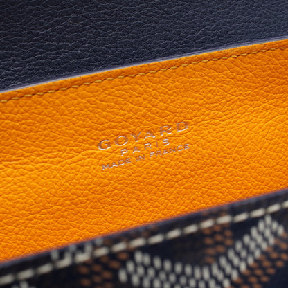 サイゴン ミニ ソフトバッグ ハンドバッグ コーティングキャンバス レザー ネイビー ホワイト ブラウン バッグ GOYARD