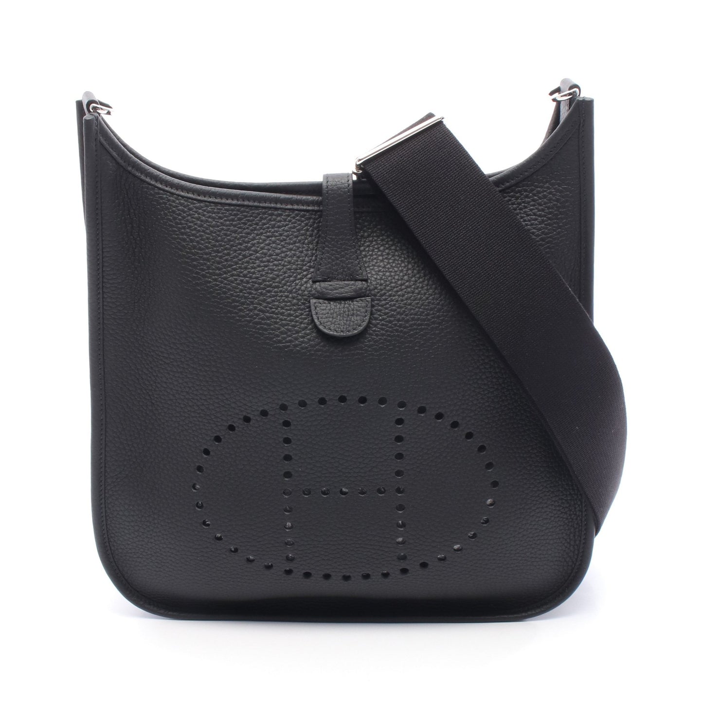 エヴリン 3 トロワ PM ショルダーバッグ トリヨンクレマンス ブラック シルバー金具 K刻印 エルメス バッグ HERMES