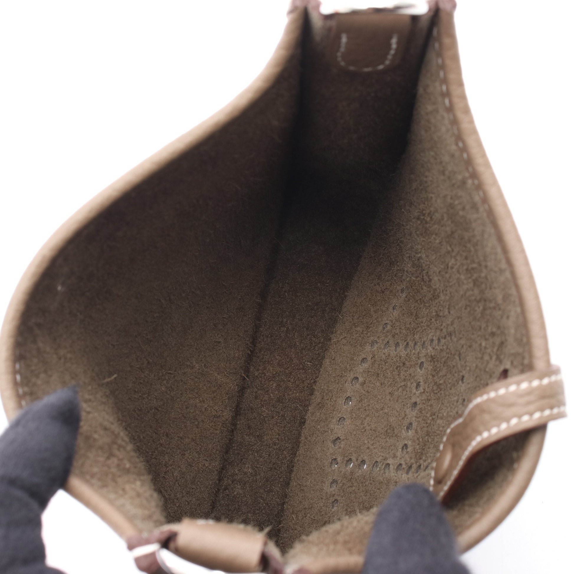 エヴリンTPM アマゾン エトゥープ ショルダーバッグ トリヨンクレマンス グレーブラウン シルバー金具 K刻印 エルメス バッグ HERMES