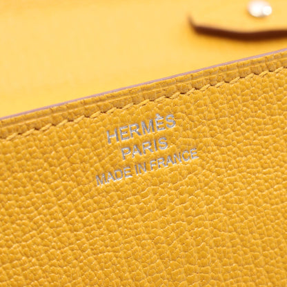 クリック16 サン ショルダーバッグ シェーブル イエロー シルバー金具 C刻印 エルメス バッグ HERMES