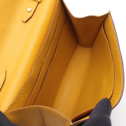 クリック16 サン ショルダーバッグ シェーブル イエロー シルバー金具 C刻印 エルメス バッグ HERMES