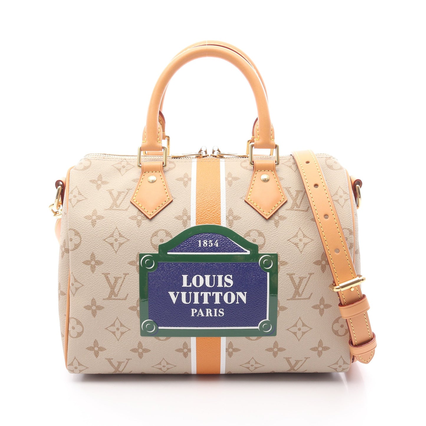 スピーディ バンドリエール25 モノパナム ハンドバッグ PVC レザー ベージュ 2WAY ルイヴィトン バッグ LOUIS VUITTON