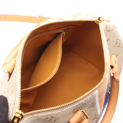 スピーディ バンドリエール25 モノパナム ハンドバッグ PVC レザー ベージュ 2WAY ルイヴィトン バッグ LOUIS VUITTON
