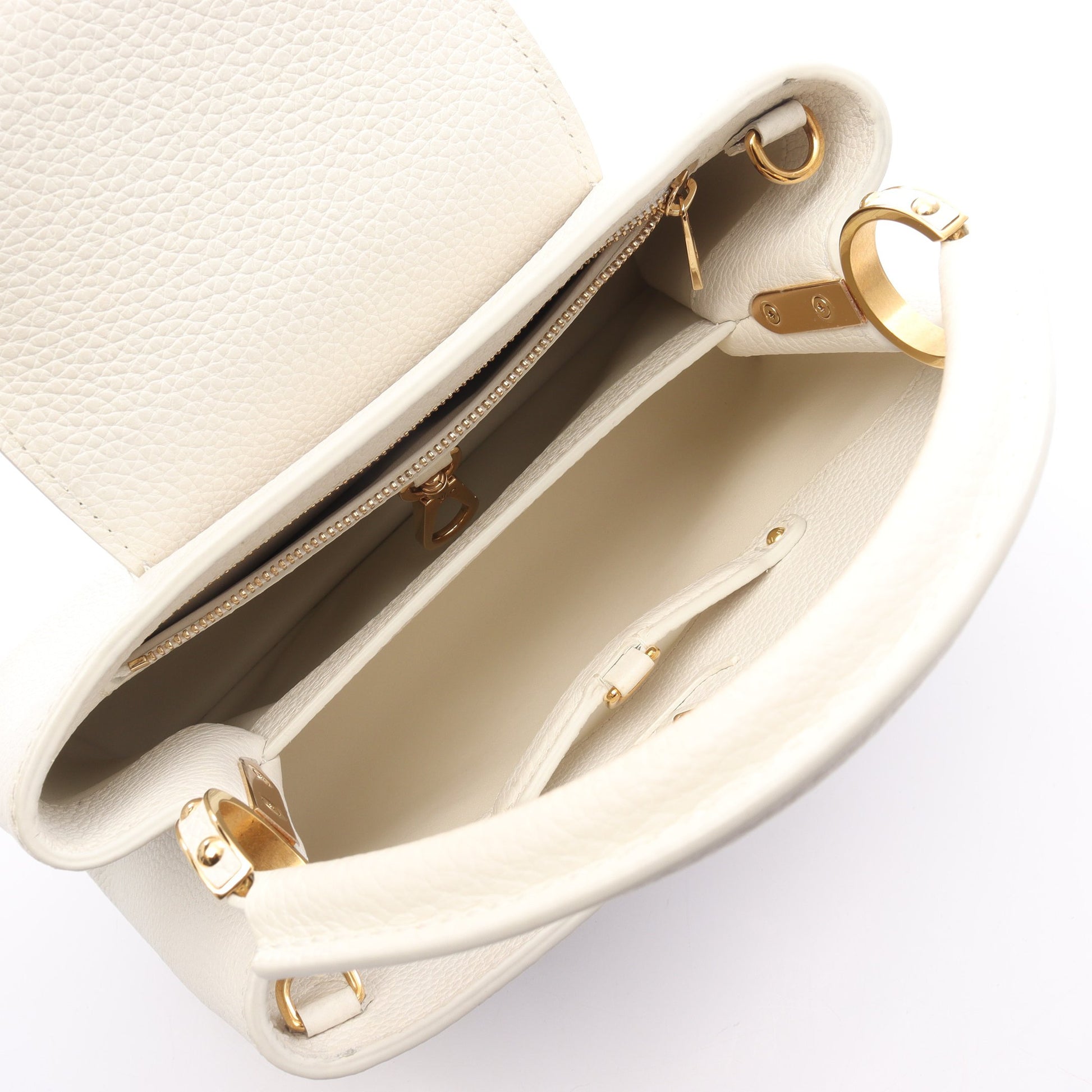 カプシーヌBB ハンドバッグ トリヨンレザー オフホワイト ルイヴィトン バッグ LOUIS VUITTON