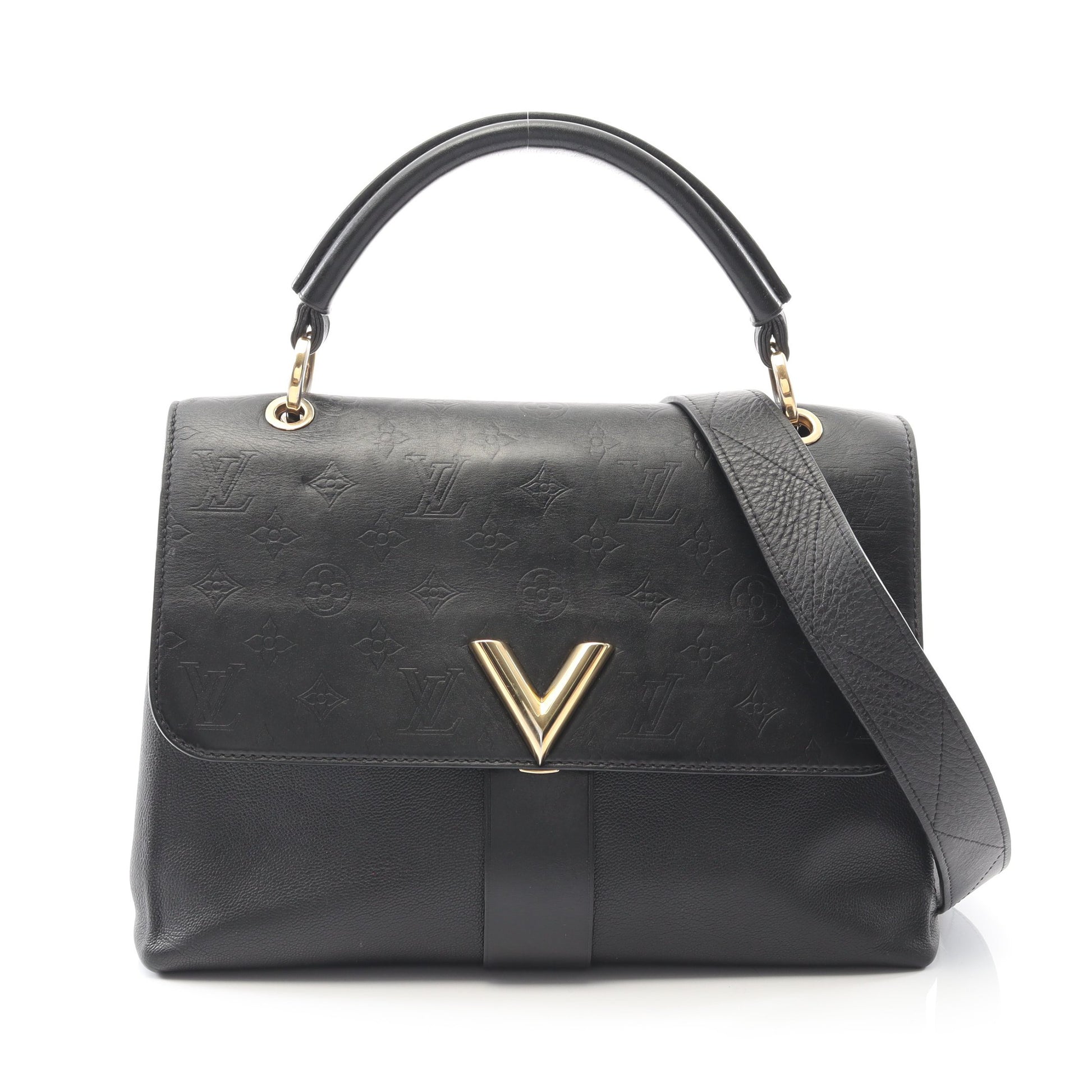 ヴェリー モノグラム ノワール ハンドバッグ レザー ブラック 2WAY ルイヴィトン バッグ LOUIS VUITTON