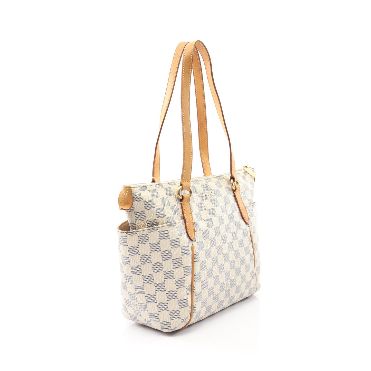 トータリーPM ダミエアズール ショルダーバッグ トートバッグ PVC レザー ホワイト ルイヴィトン バッグ LOUIS VUITTON