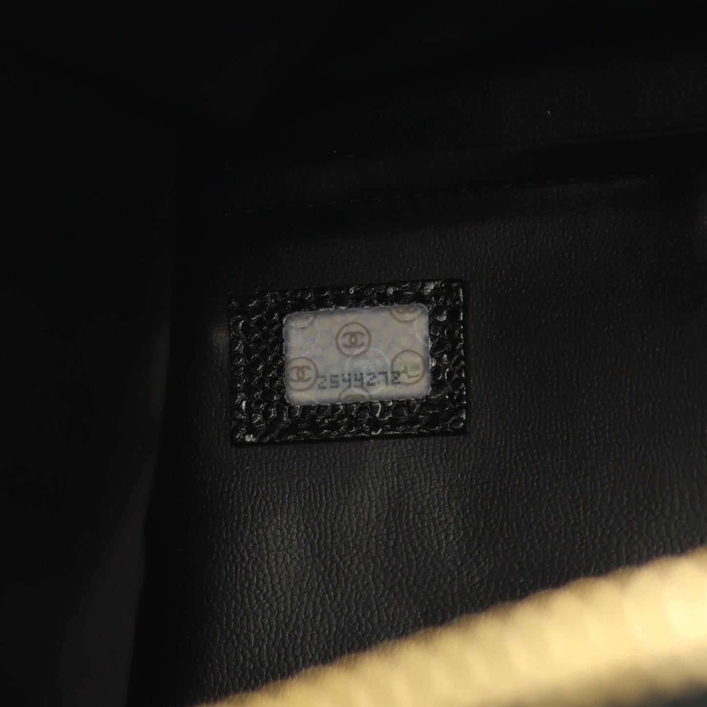 デカココマーク ハンドバッグ ミニボストンバッグ キャビアスキン ブラック ゴールド金具 2WAY シャネル バッグ CHANEL