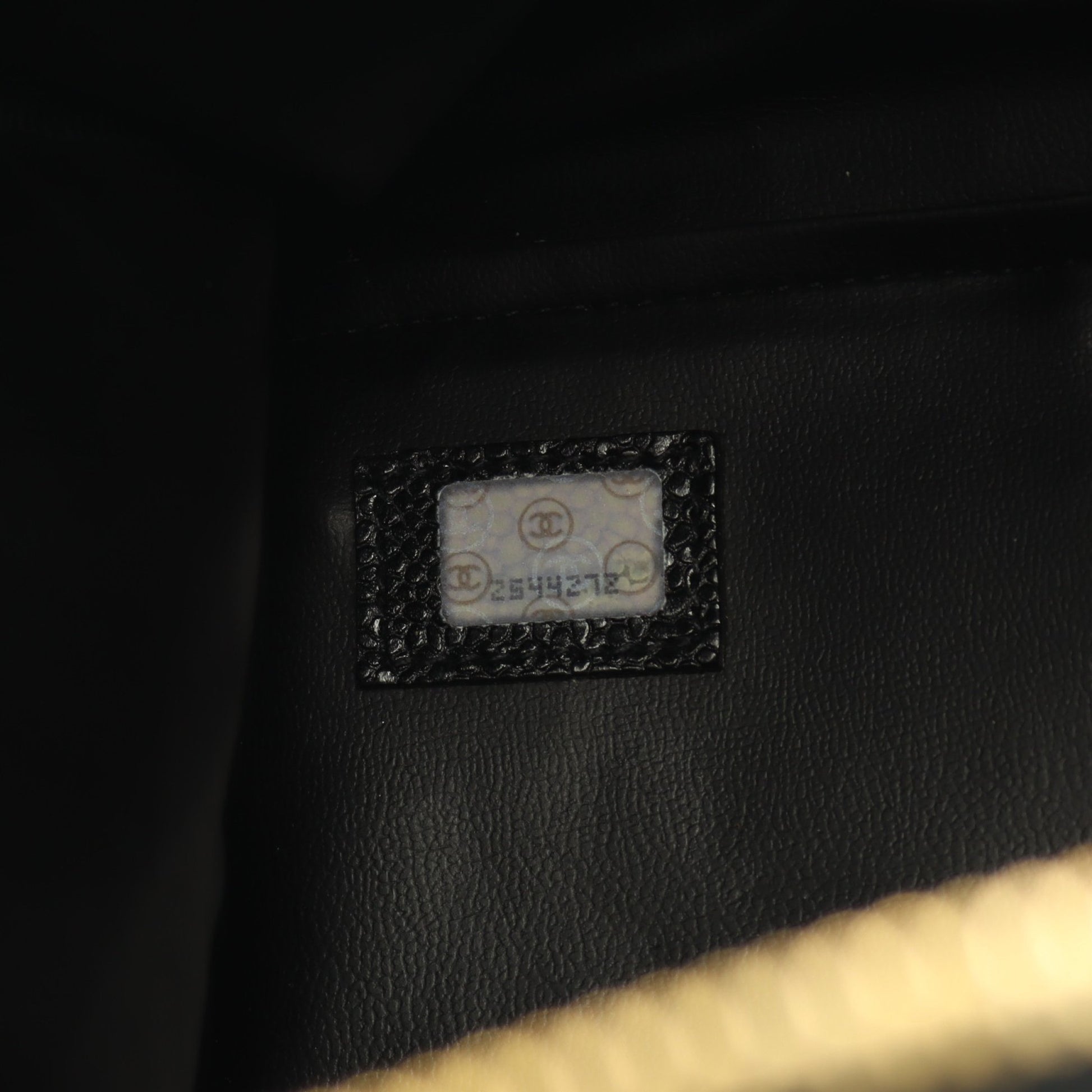 デカココマーク ハンドバッグ ミニボストンバッグ キャビアスキン ブラック ゴールド金具 2WAY シャネル バッグ CHANEL