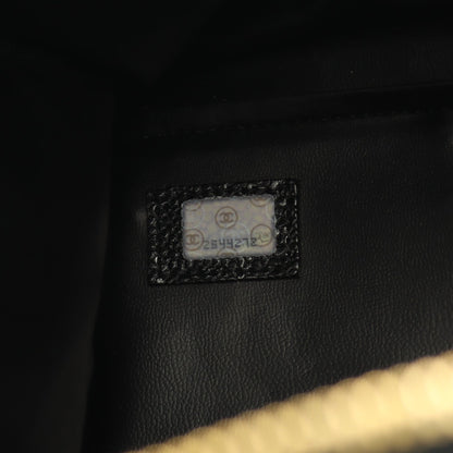 デカココマーク ハンドバッグ ミニボストンバッグ キャビアスキン ブラック ゴールド金具 2WAY シャネル バッグ CHANEL