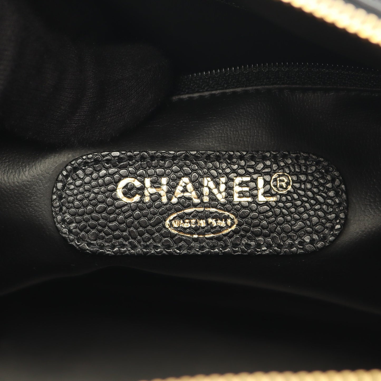 デカココマーク ハンドバッグ ミニボストンバッグ キャビアスキン ブラック ゴールド金具 2WAY シャネル バッグ CHANEL