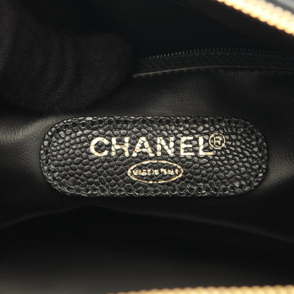 デカココマーク ハンドバッグ ミニボストンバッグ キャビアスキン ブラック ゴールド金具 2WAY シャネル バッグ CHANEL