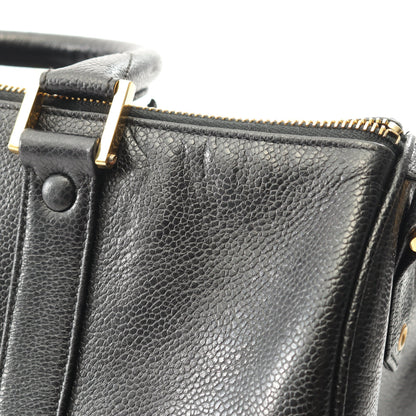 デカココマーク ハンドバッグ ミニボストンバッグ キャビアスキン ブラック ゴールド金具 2WAY シャネル バッグ CHANEL