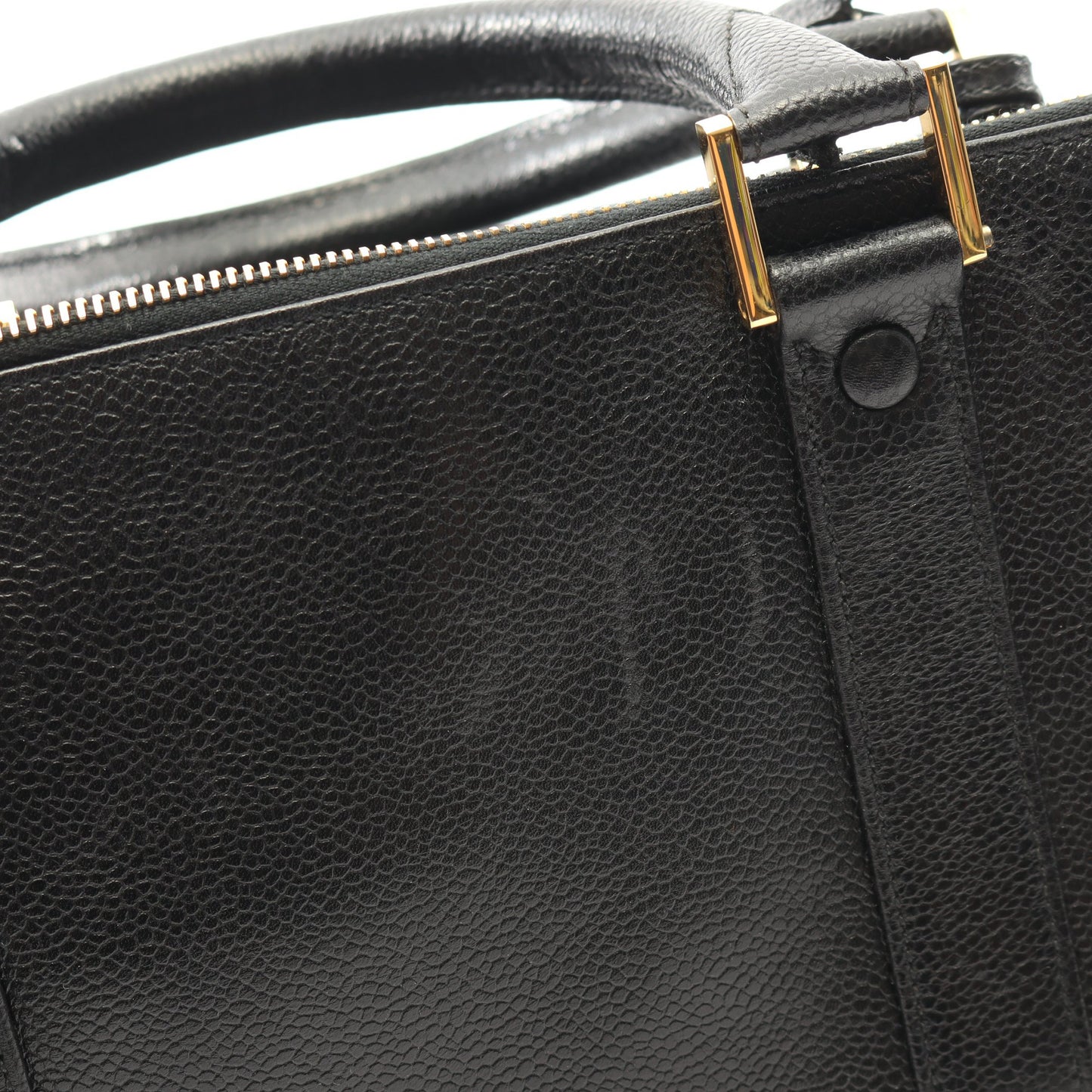 デカココマーク ハンドバッグ ミニボストンバッグ キャビアスキン ブラック ゴールド金具 2WAY シャネル バッグ CHANEL
