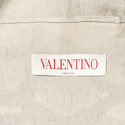 Vロゴ ジャケット 迷彩 カモフラ コットン カーキグリーン グリーン ヴァレンティノ アウター VALENTINO