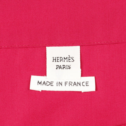 ブラウス ロゴ刺繍 コットン ピンクレッド エルメス トップス HERMES