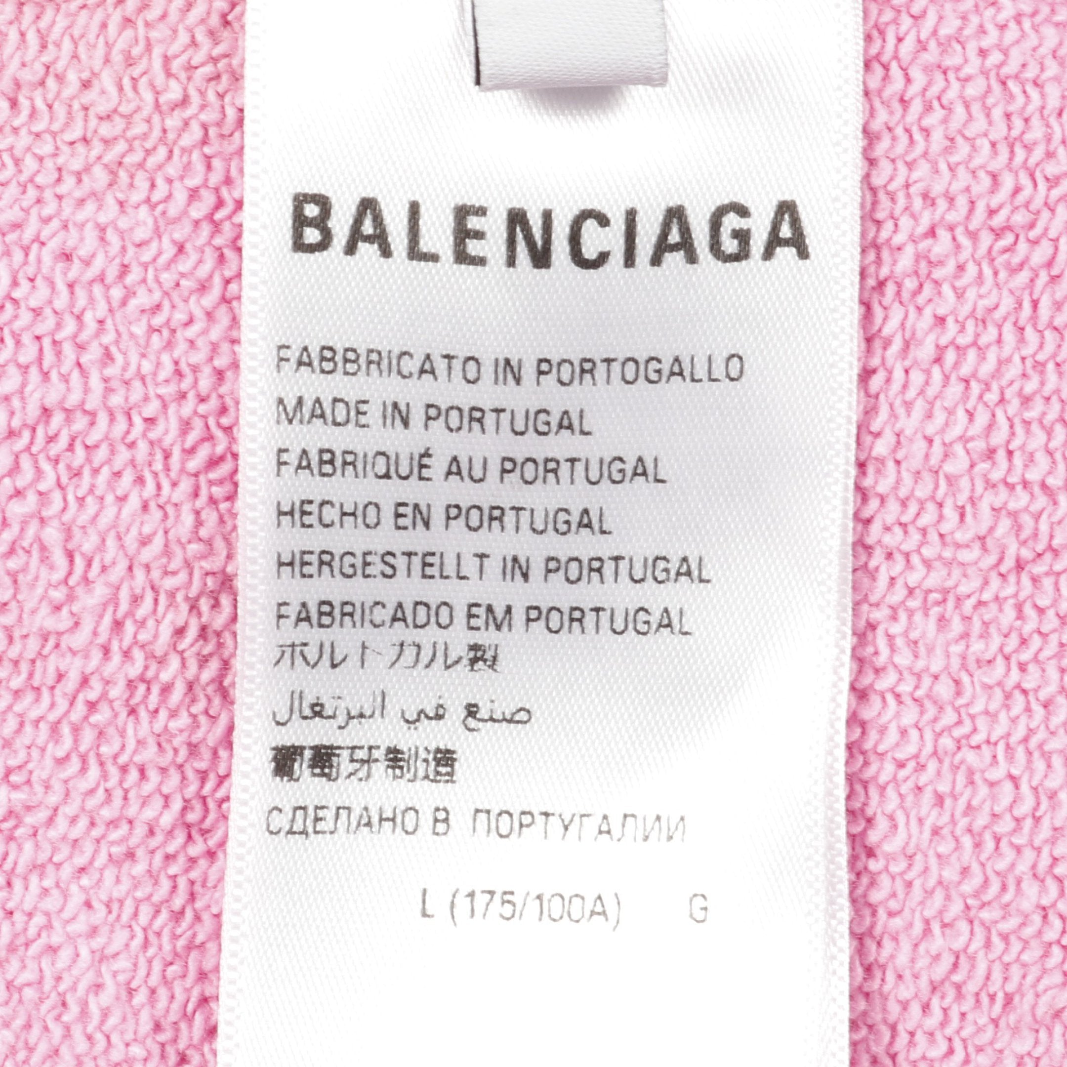 プルオーバーパーカー ロゴプリント コットン ピンク ホワイト