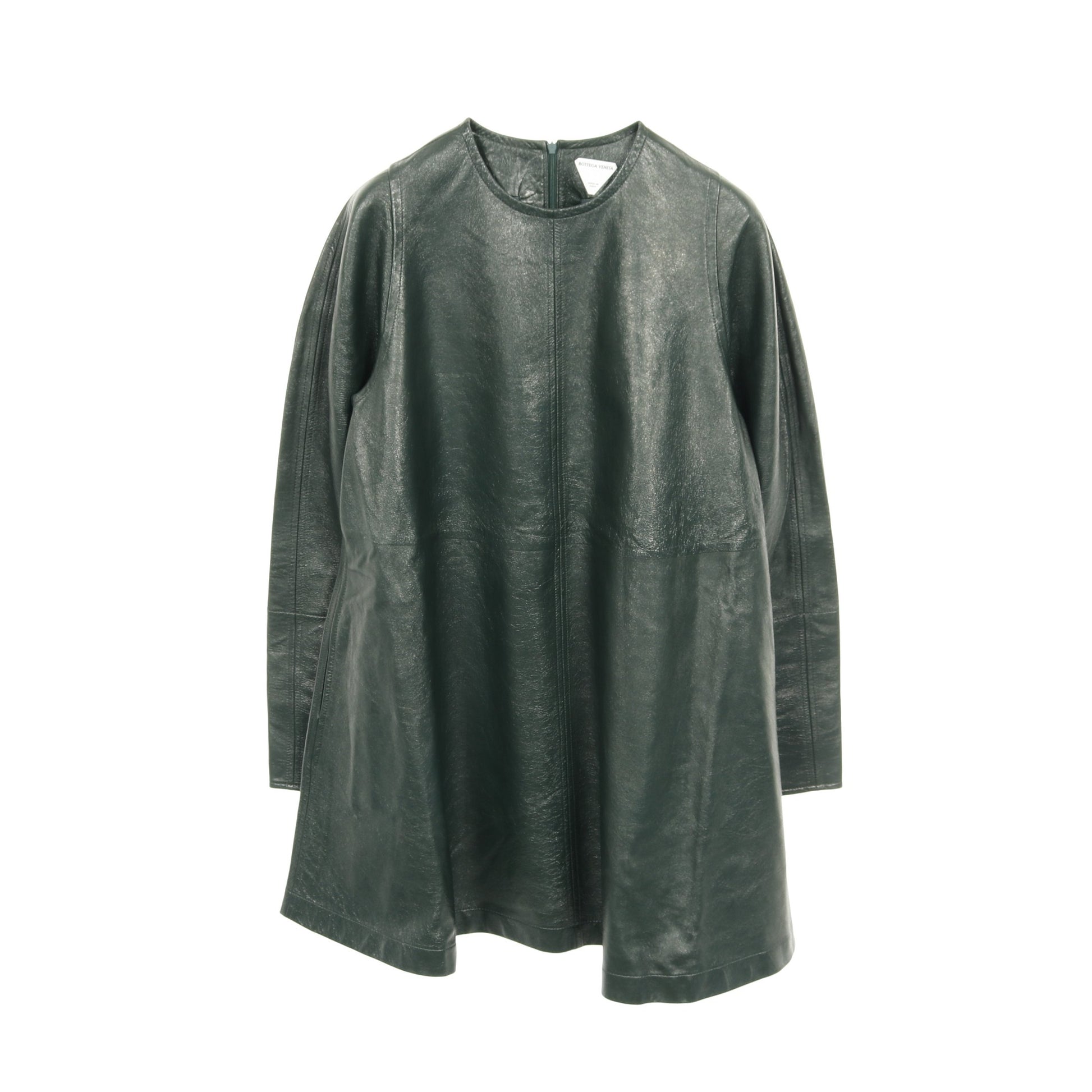 ワンピース レザー コットン グリーン ボッテガヴェネタ ワンピース BOTTEGA VENETA