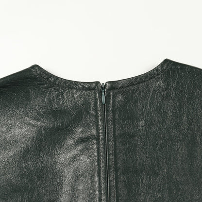 ワンピース レザー コットン グリーン ボッテガヴェネタ ワンピース BOTTEGA VENETA