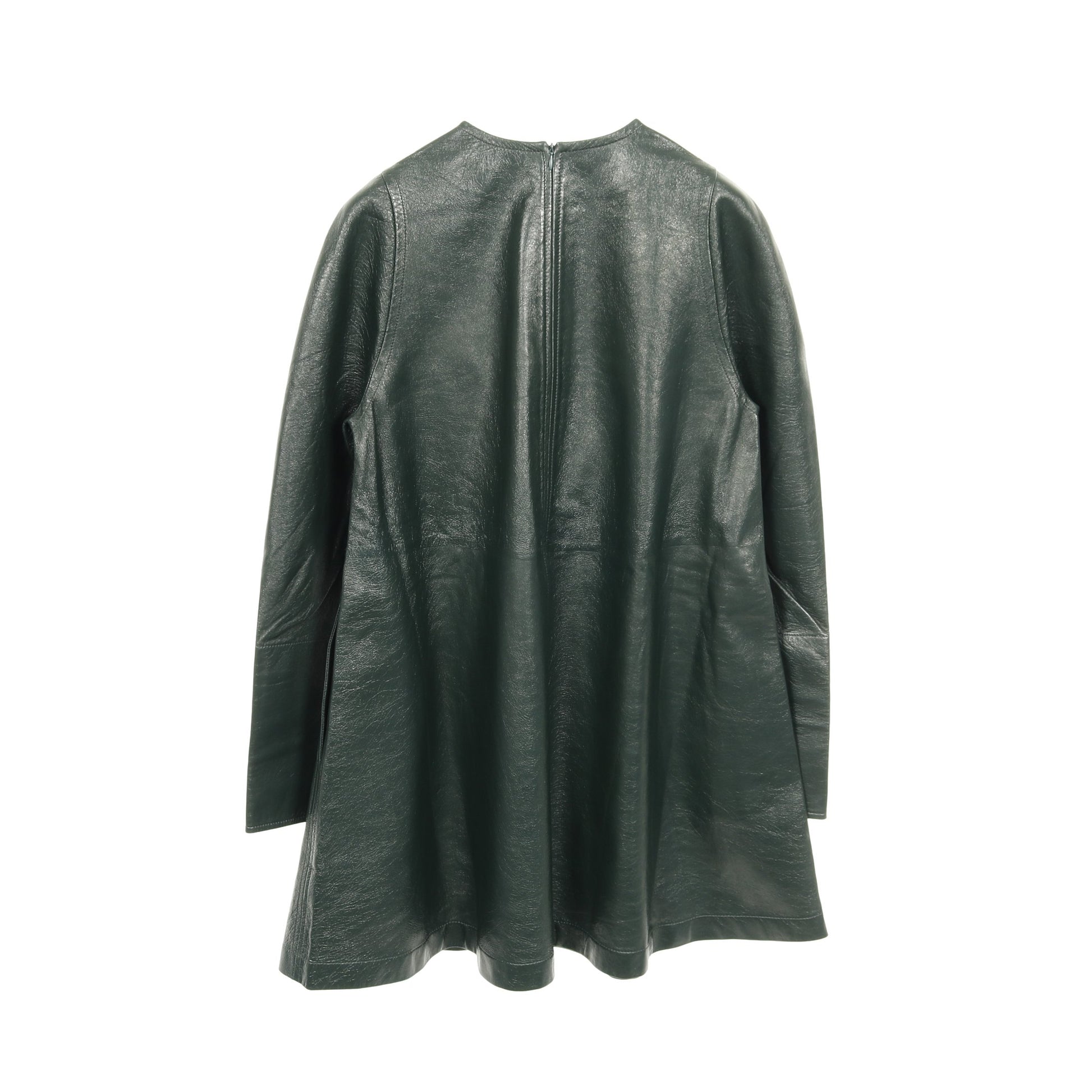ワンピース レザー コットン グリーン ボッテガヴェネタ ワンピース BOTTEGA VENETA