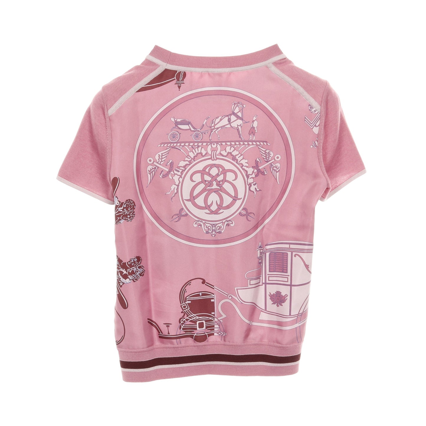 ツイルレーヌ ex-libris Tシャツ カシミヤ シルク ピンクパープル エルメス トップス HERMES