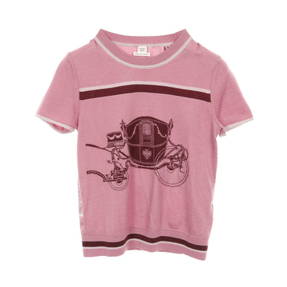 ツイルレーヌ ex-libris Tシャツ カシミヤ シルク ピンクパープル エルメス トップス HERMES