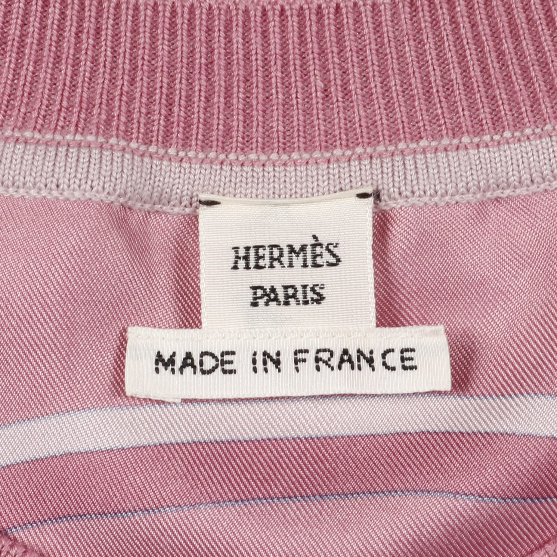 ツイルレーヌ ex-libris Tシャツ カシミヤ シルク ピンクパープル エルメス トップス HERMES