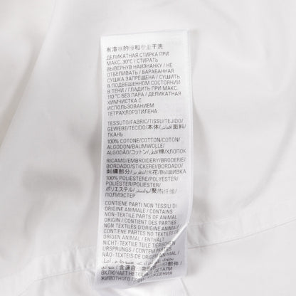 オーバーサイズ シャツ ロゴ刺繍 コットン ホワイト バレンシアガ トップス BALENCIAGA