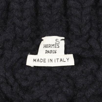 ジップアップ ニット ジャケット カシミヤ ネイビー エルメス アウター HERMES