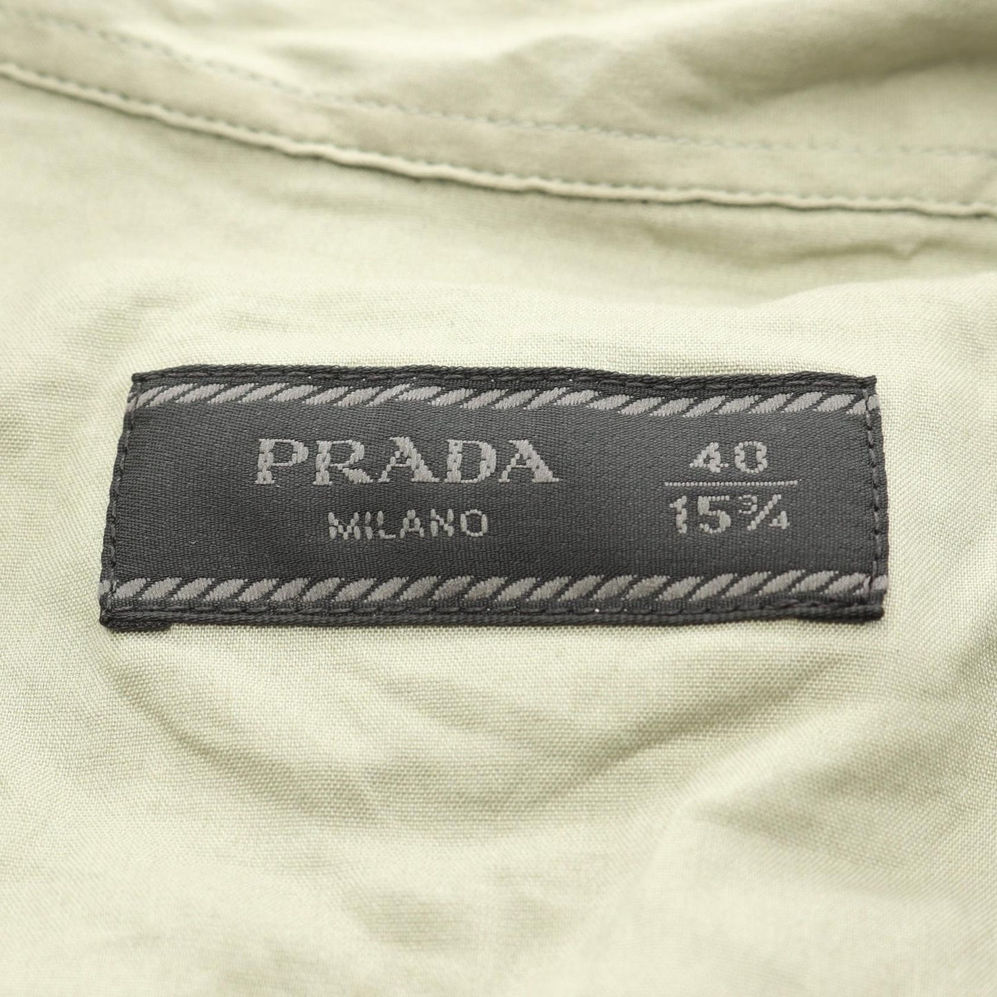 シャツ コットン ライトグリーン プラダ トップス PRADA
