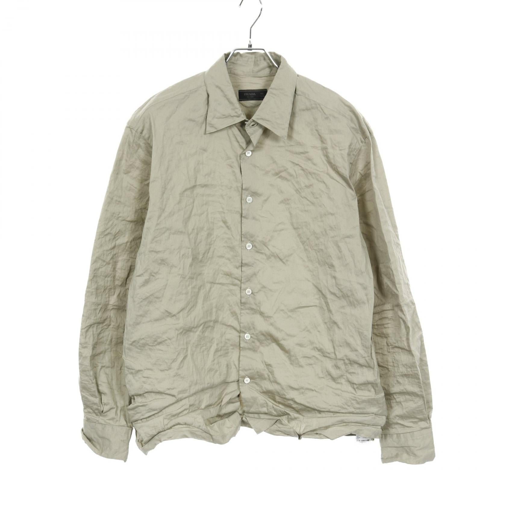 シャツ コットン ライトグリーン プラダ トップス PRADA