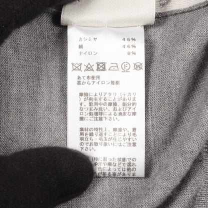 JUNGLE LOVE ニット クルーネック 半袖 カシミヤ シルク グレー ホワイト エルメス トップス HERMES
