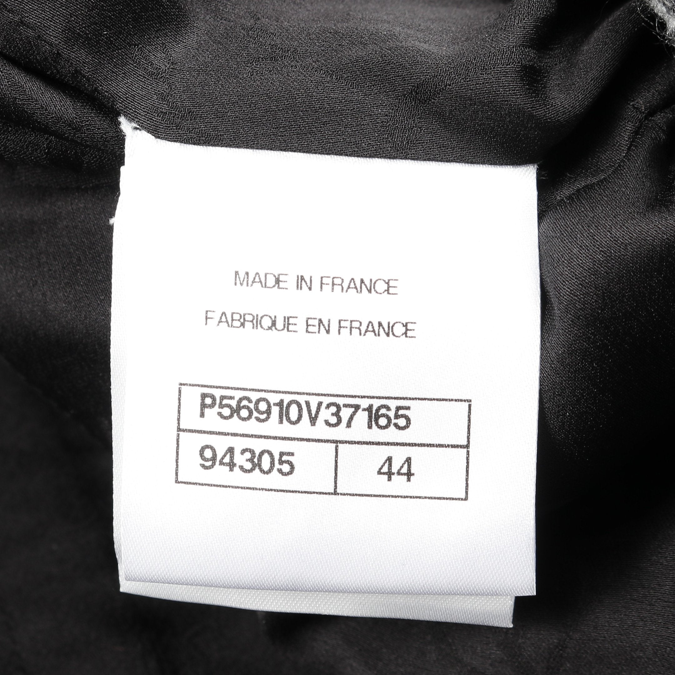 【極美品】 シャネル ジャケット ノーカラー ネイビー系 サイズ42 付属品あり CHANEL】シャネル『ノーカラージャケット size42』P41123V29766