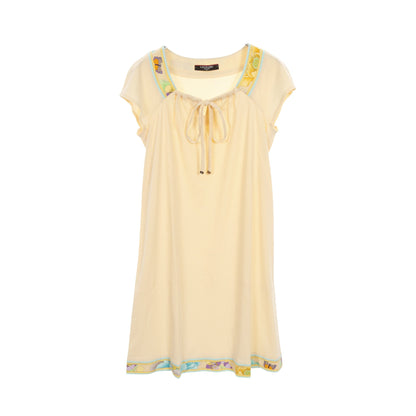 ワンピース 花柄 コットン ライトベージュ マルチカラー レオナールファッション ワンピース LEONARD FASHION