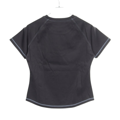 Candy Libris Tシャツ クルーネック 半袖 ラグランスリーブ コットン ブラック エルメス トップス HERMES