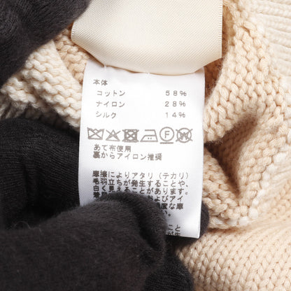 クロップド ニット コットン ナイロン シルク ライトベージュ エルメス トップス HERMES