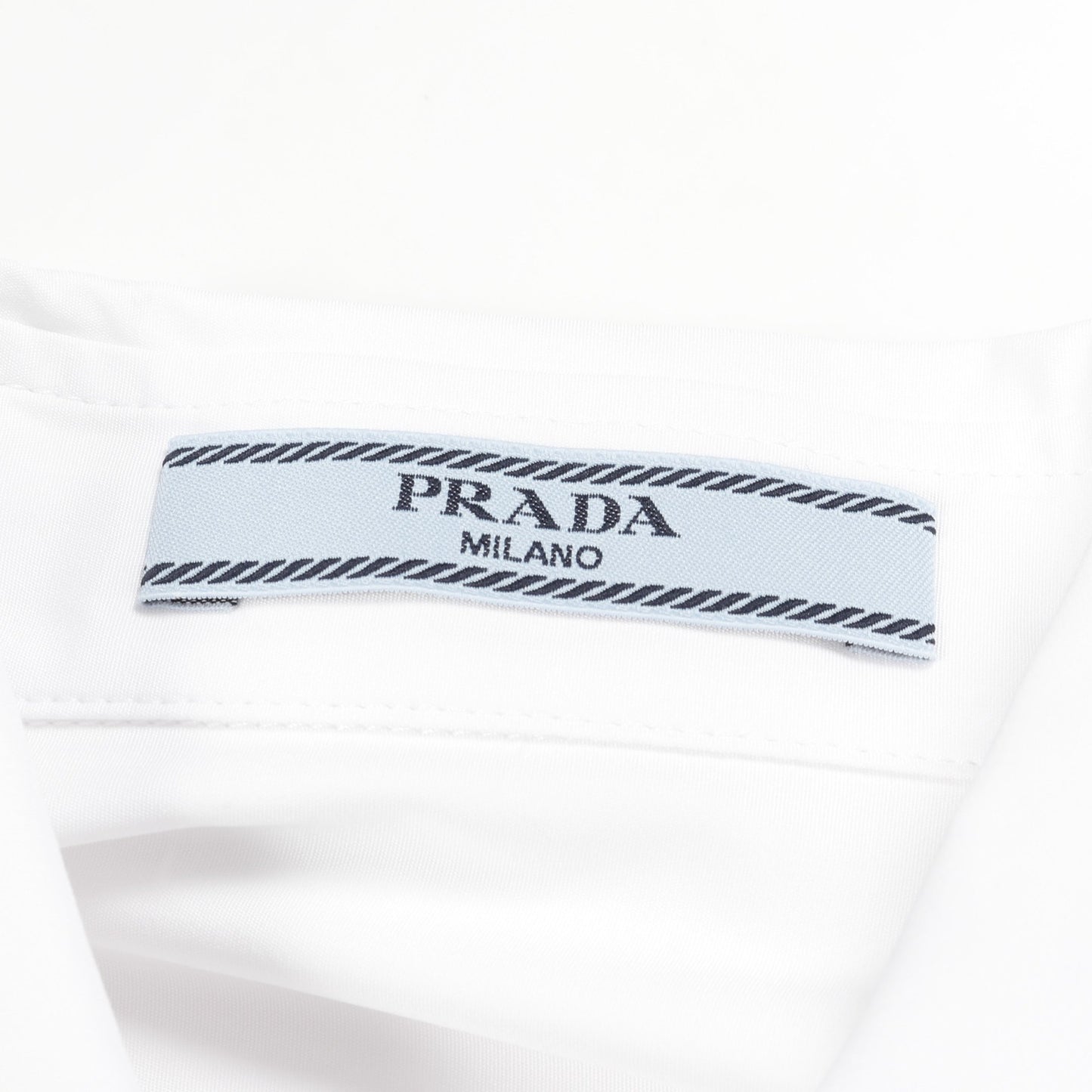 シャツ 長袖 コットン ホワイト プラダ トップス PRADA