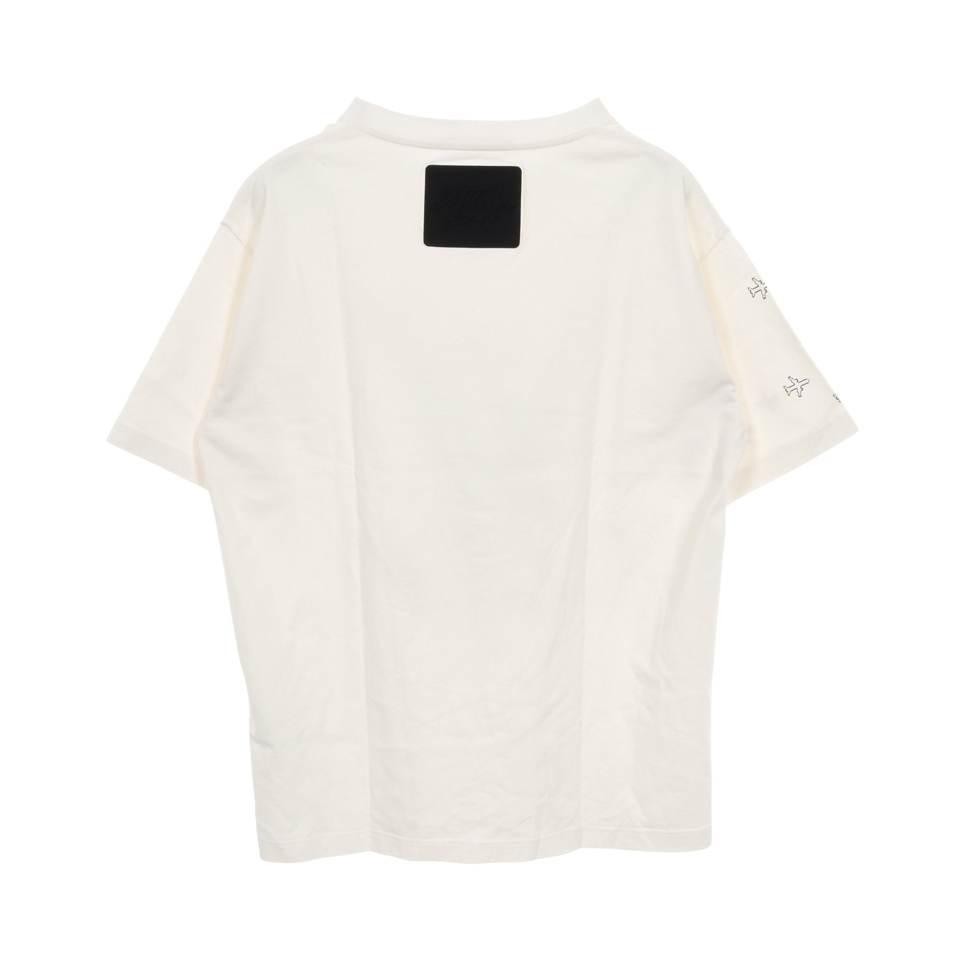 2054 LVプレーン プリンテッド Tシャツ クルーネック 半袖 コットン オフホワイト ルイヴィトン トップス LOUIS VUITTON