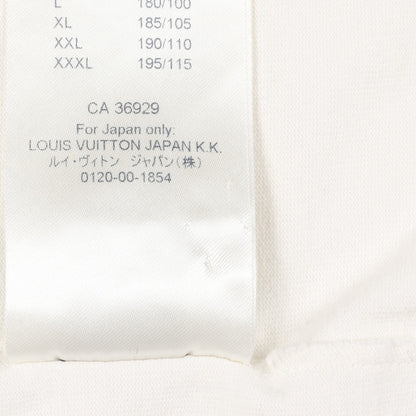 2054 LVプレーン プリンテッド Tシャツ クルーネック 半袖 コットン オフホワイト ルイヴィトン トップス LOUIS VUITTON