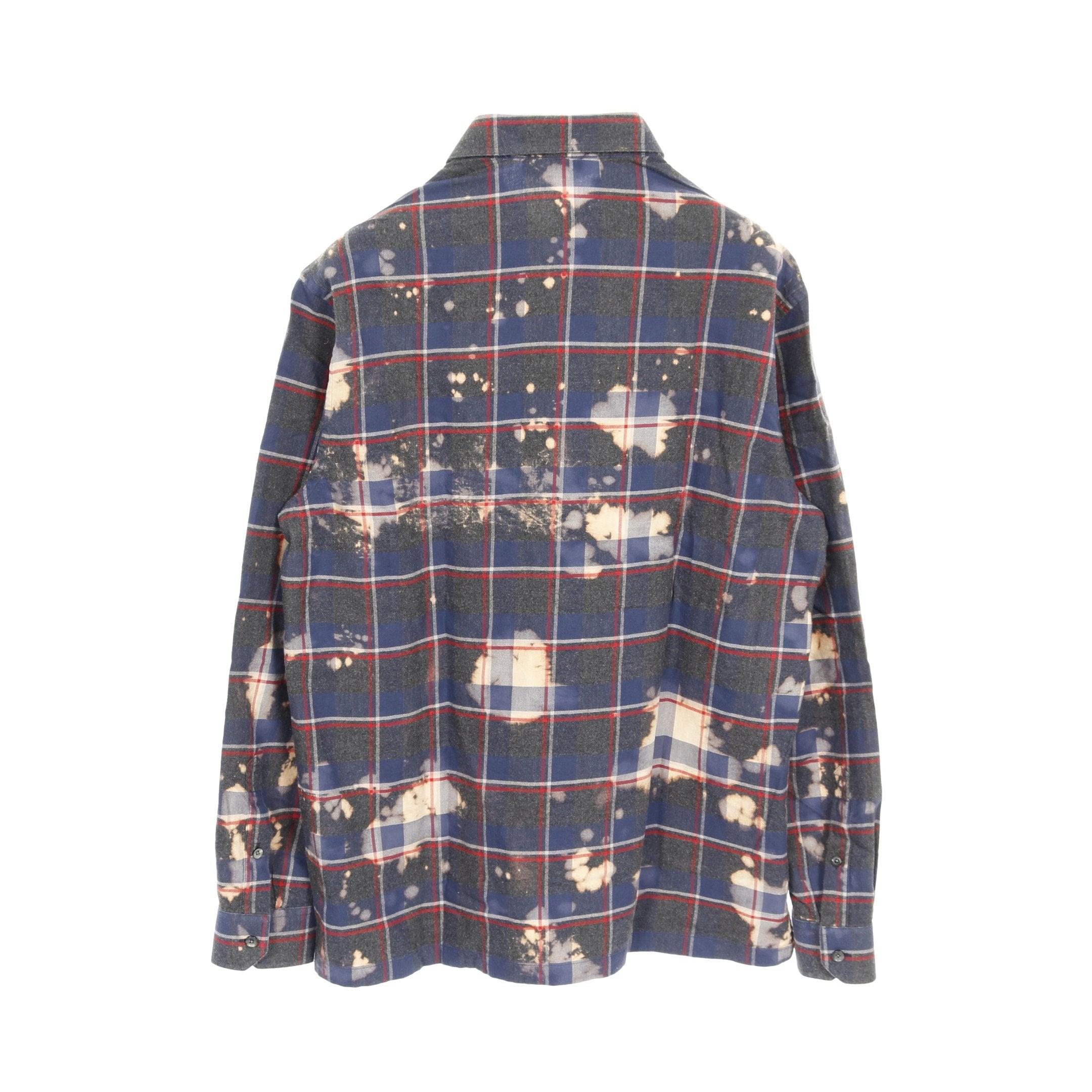 ネルシャツ 長袖 チェック コットン ダークグレー マルチカラー