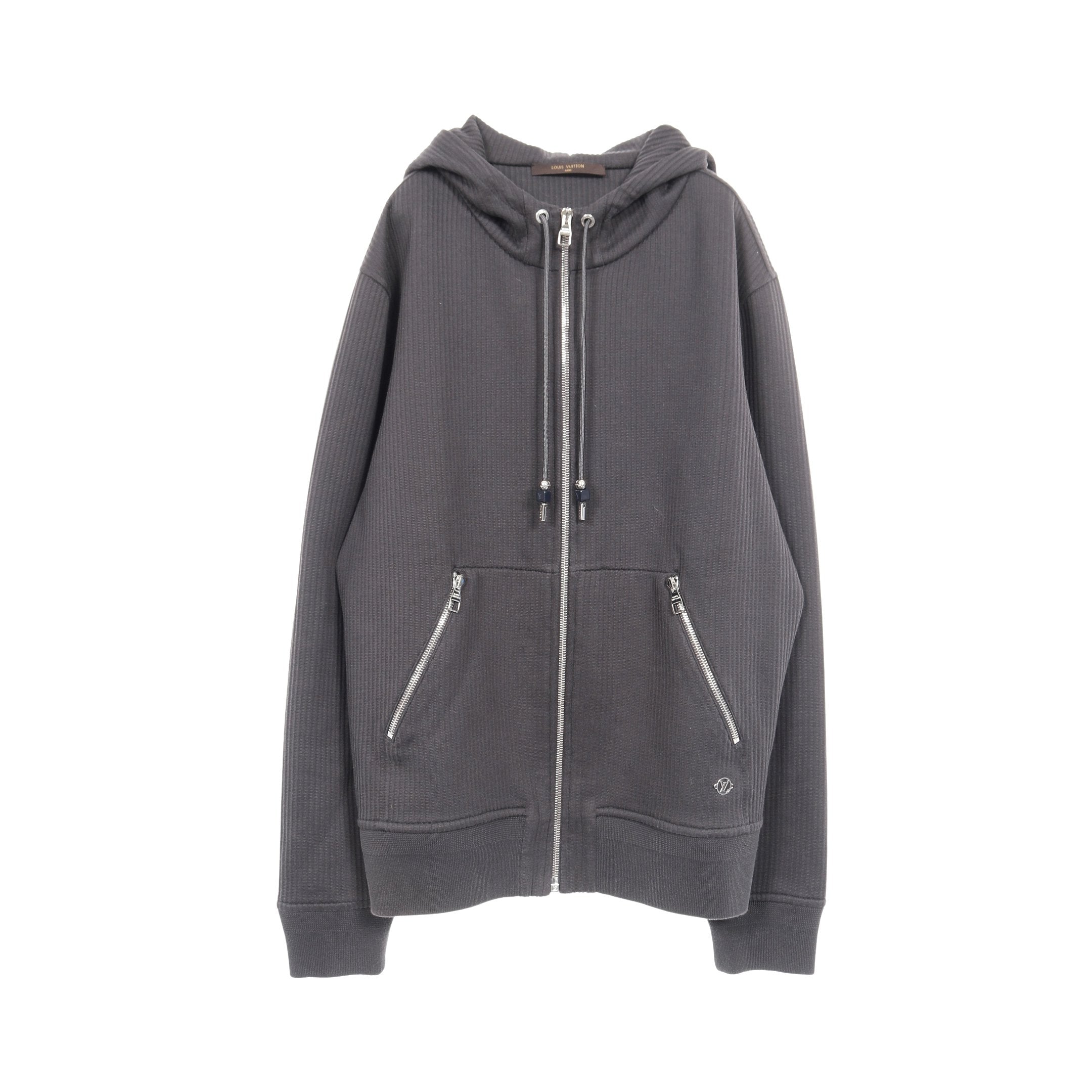 LVサークルロゴ ジップアップパーカー コットン ネイビー ルイヴィトン