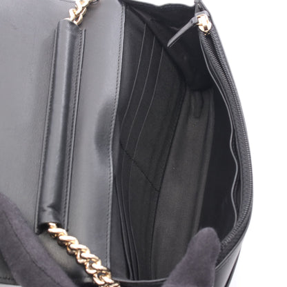 ボーイシャネル シェブロン Vステッチ チェーンウォレット ラムスキン ブラック ゴールド金具 シャネル バッグ CHANEL