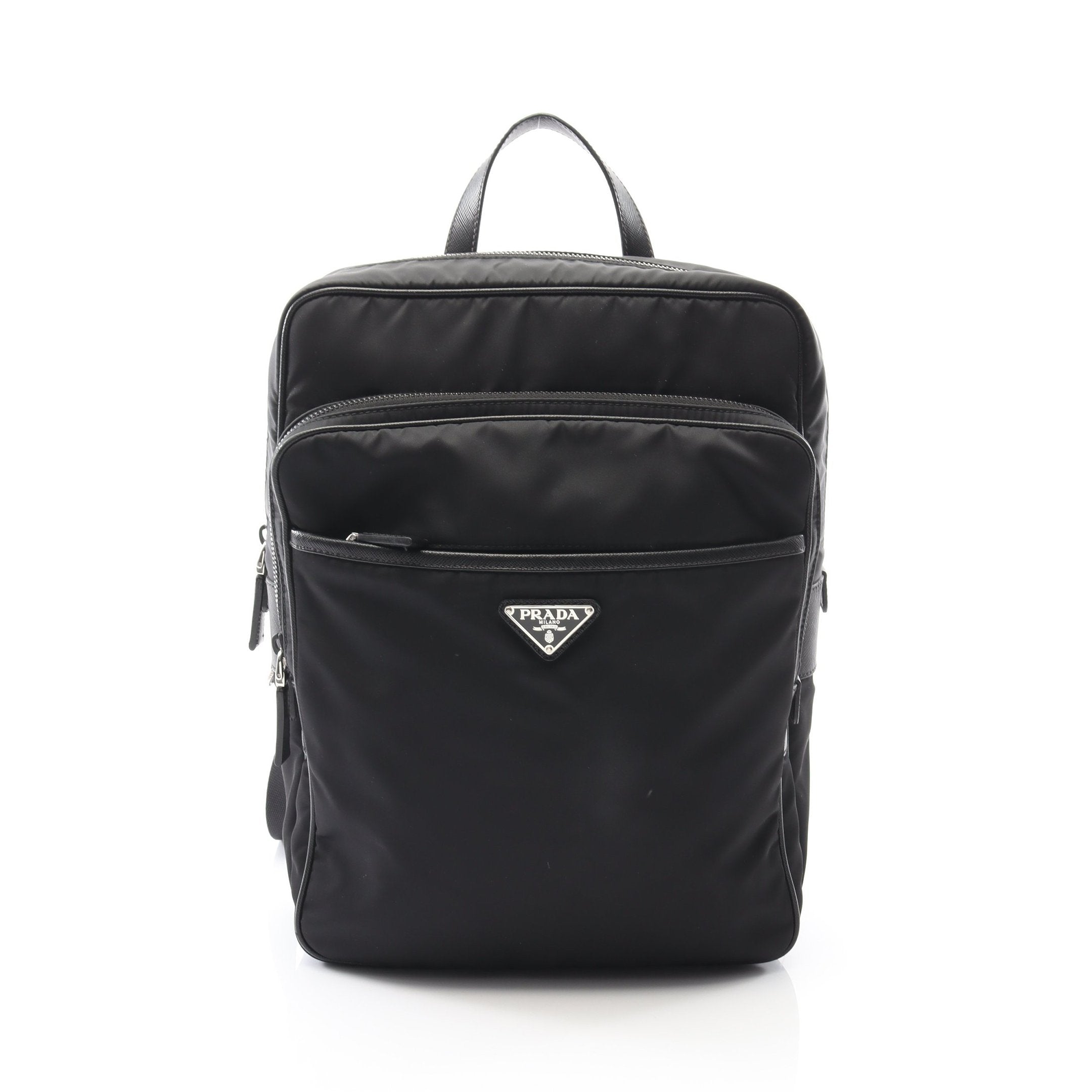 バックパック リュックサック ナイロン サフィアーノレザー ブラック