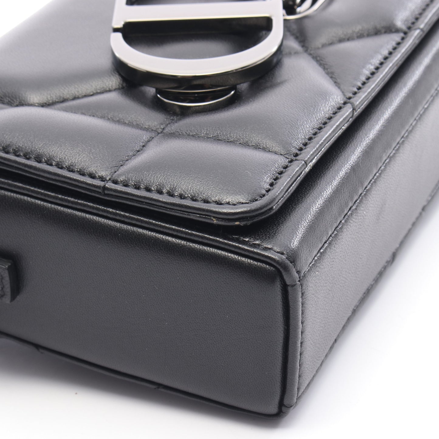 30 MONTAIGNE モンテーニュ マキシカナージュ ハンドバッグ レザー ブラック 2WAY クリスチャンディオール バッグ Christian Dior
